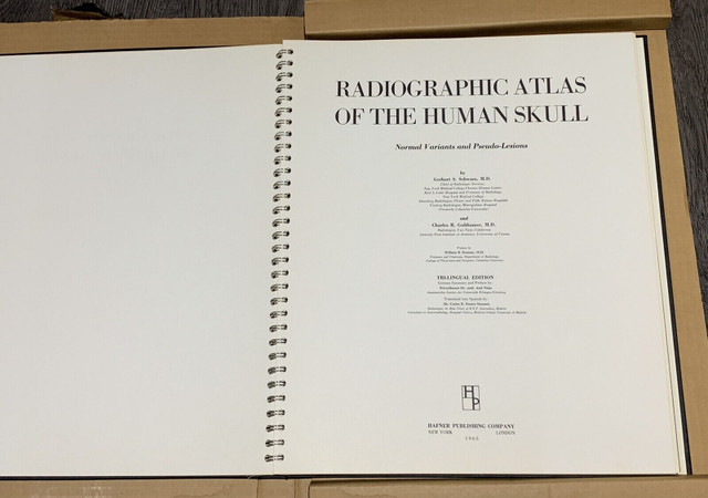 NEW Vintage Radiographic Atlas of the Human Skull First edition in Textbooks in Markham / York Region - Image 3