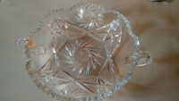 Vintage decorative pinwheel crystal bowl. 