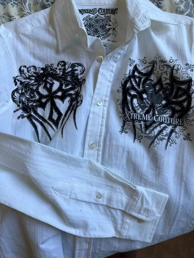 “ XTREME COUTURE “ WHITE COLAR SHIRT( never been worn ) in Men's in Regina - Image 5