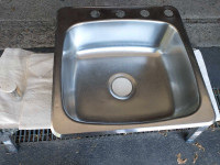 Lavabo stainless steel 21,5"x20" 
