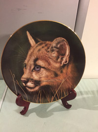 VTG 90s Princeton Gallery 8" Cougar Cub Plate #22825 Ltd Edition