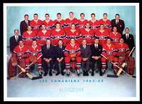 CANADIENS DE MONTREAL MOLSON TEAM PHOTO D'ÉQUIPE 1962-63  EX+++