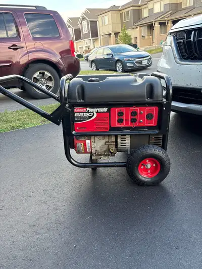 This is a Coleman Powermate 6250 generator. It's a reliable source of power for various needs. This...