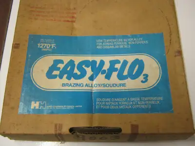 "EASY-FLO 3" by Handy & Harman Can. Ltd., Low Temperature Brazing Alloy, 1.5 mm (1/16") dia. wire. W...