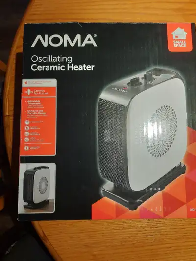 Brand new in box Noma space heater 2 settings