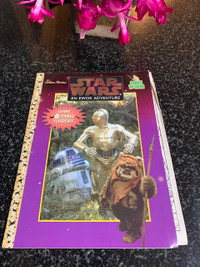 Star Wars An Ewok Adventure Golden Books 6-Panel Foldout 1997