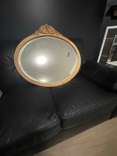Vintage HOMCO Hollywood Regency Oval Mirror (c. 1960s–1970s) , View more