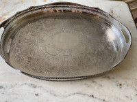 Antique Silver Plated Tray