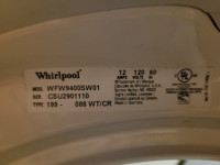 Whirlpool Duet Washer wfw9400sw01 (parts)