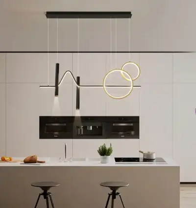 5 - Light  Dimmable Kitchen Island Linear LED Pendant, View more
