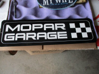 DECORATIVE MOPAR GARAGE TIN SIGN $30. MANCAVE DECOR