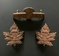 WW1, CEF 229th Canadian Overseas Battalion Title & Collar Badges