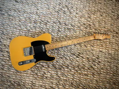 2022 Road Worn Telecaster in Butterscotch Blonde(nitro). Maple neck with a 7.25” radius, upgraded Ba...