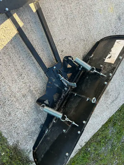 52” ATV snow plow kit, almost new, only used a couple of times. • Heavy-duty steel blade with trip s...