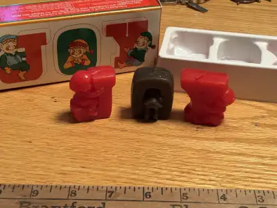 Vintage 1984 Avon Joyous Message Candles Elves, View more