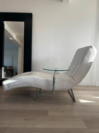 Leather Chaise Lounge Chair