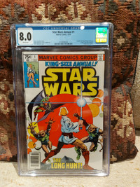 STAR WARS ANNUAL #1 CGC 8.0 WHITE PAGES 1977 - NICE