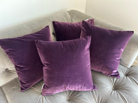 Set of 4 decorative Velvet pillows 