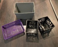 Plastic containers - bins - perfect condition