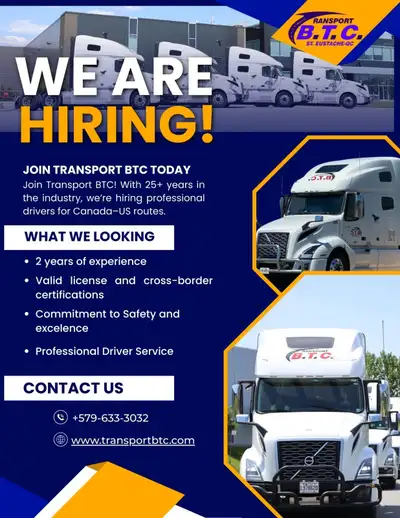 Hiring Class 1 Driver - CAN-USA, View more