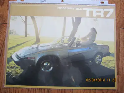 This original TR7 spec pamphlet would be a wonderful addition to a classic car documentation portfol...