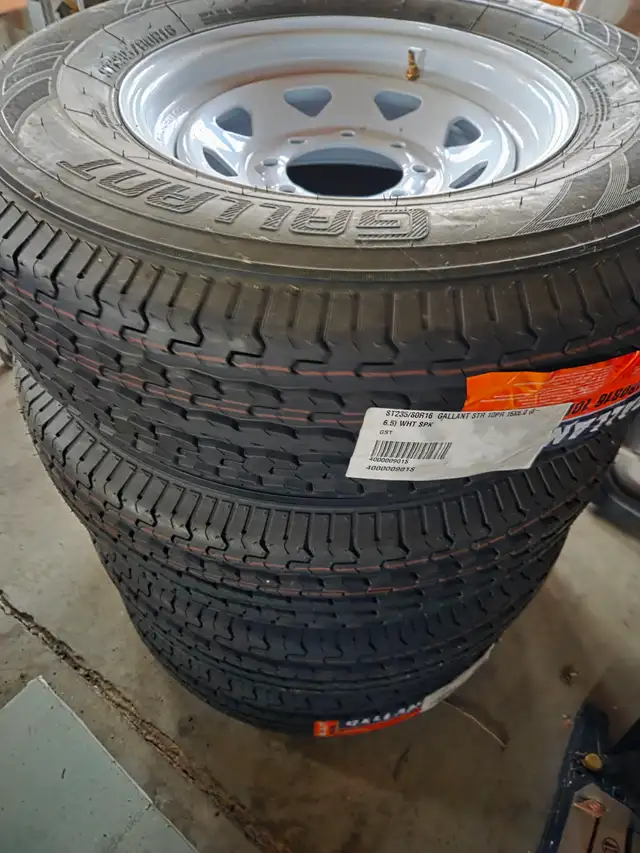 New 8 bolt trailer tires and rims in Heavy Equipment Parts & Accessories in Kingston - Image 2