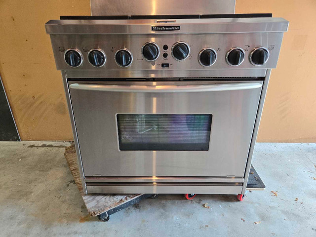 Kitchen aid 36 inch gas electric over in Stoves, Ovens & Ranges in City of Toronto - Image 2