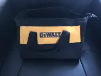 Small Dewalt tool bag approx 9” by 11” $15Firm