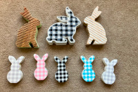 EASTER ~ Wooden Bunnies (8) Rustic ~ Country Decor