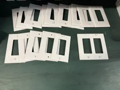 White Light switch plates (15 single, 1 double, 1 outlet), View more