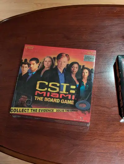 Selling CSI Miami The Board Game. Brand new and still shrink wrapped. Never opened. Details: - CSI M...
