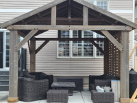 Yardistry 14' x 12' Cedar Pavilion with Aluminum Roof