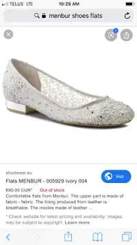 Menbur manderley flat bridal shoes