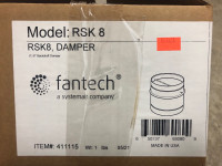 Fan tech RSK8 -8inch duct damper and ductwork 