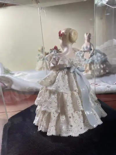 Vintage Dresden Lace Figurine, View more