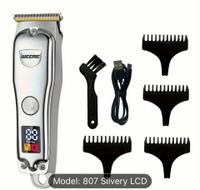 Professional Electric Hair Clipper, LCD Display USB Rechargeable