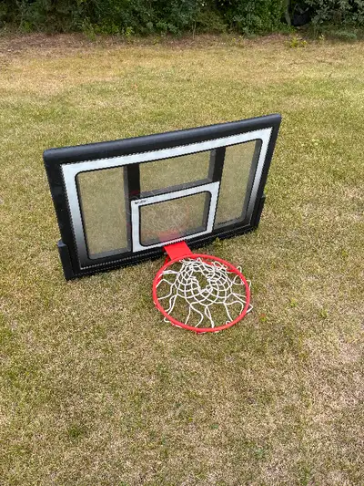 Hoopsters rejoice! Here is a basketball backboard and rim just waiting to be mounted on the wall or...