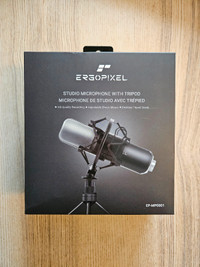 BRAND NEW SEALED Ergopixel Studio Microphone with Tripod - Black