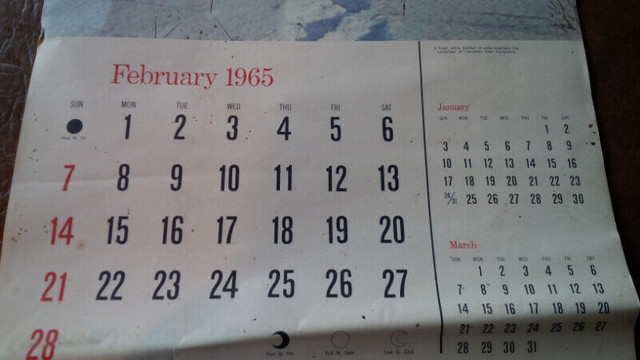 Michel Farm Supply, Conestoga 1965 Calendar, Phone MO 4-2193 in Arts & Collectibles in Stratford - Image 3