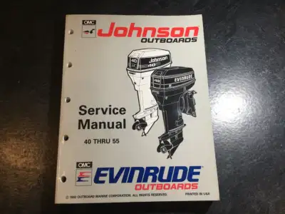 1993 Johnson & Evinrude 40-55 HP Outboards Service Manual "ET", View more