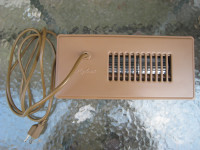 Cyclone register booster fan in brown with built-in thermostat