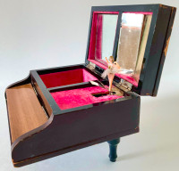Vintage 1950 Piano-coffre à bijoux musical-ballerine L