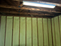 Spray foam  and blown attic insulation 
