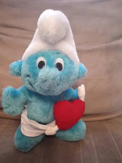Ourson Schtroumpf avec coeur, View more