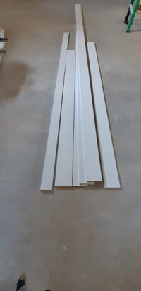 MDF  Baseboards   Primed   painted, different sizes.  Brand new