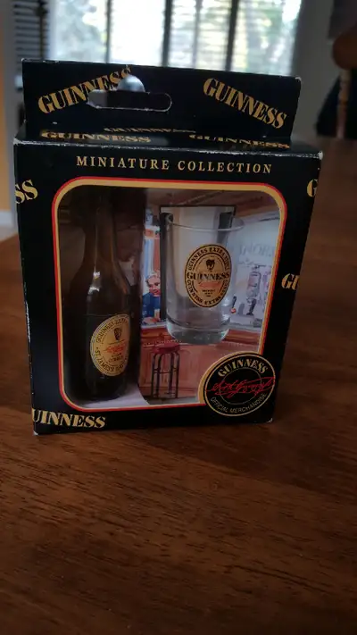 Guinness Miniature Collection Bottle and Glass *New in Package*, View more