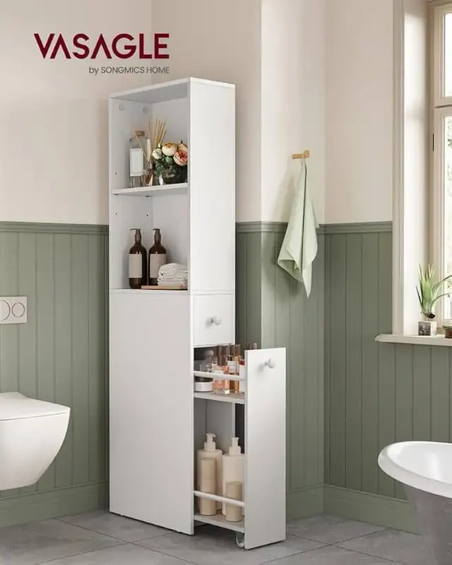 Tall Bathroom Cabinet, Slim Bathroom Storage Cabinet, Freestandi in Bathwares in Markham / York Region - Image 3