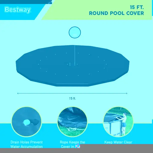 Bestway Flowclear 15' Pool Cover for Above Ground Frame Pools in Hot Tubs & Pools in City of Toronto - Image 3
