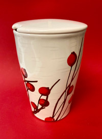 Tea/Coffee Ceramic Tumbler with Lid 