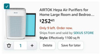 AIRTOK Hepa Air Purifiers for Home Large Room and Bedroom